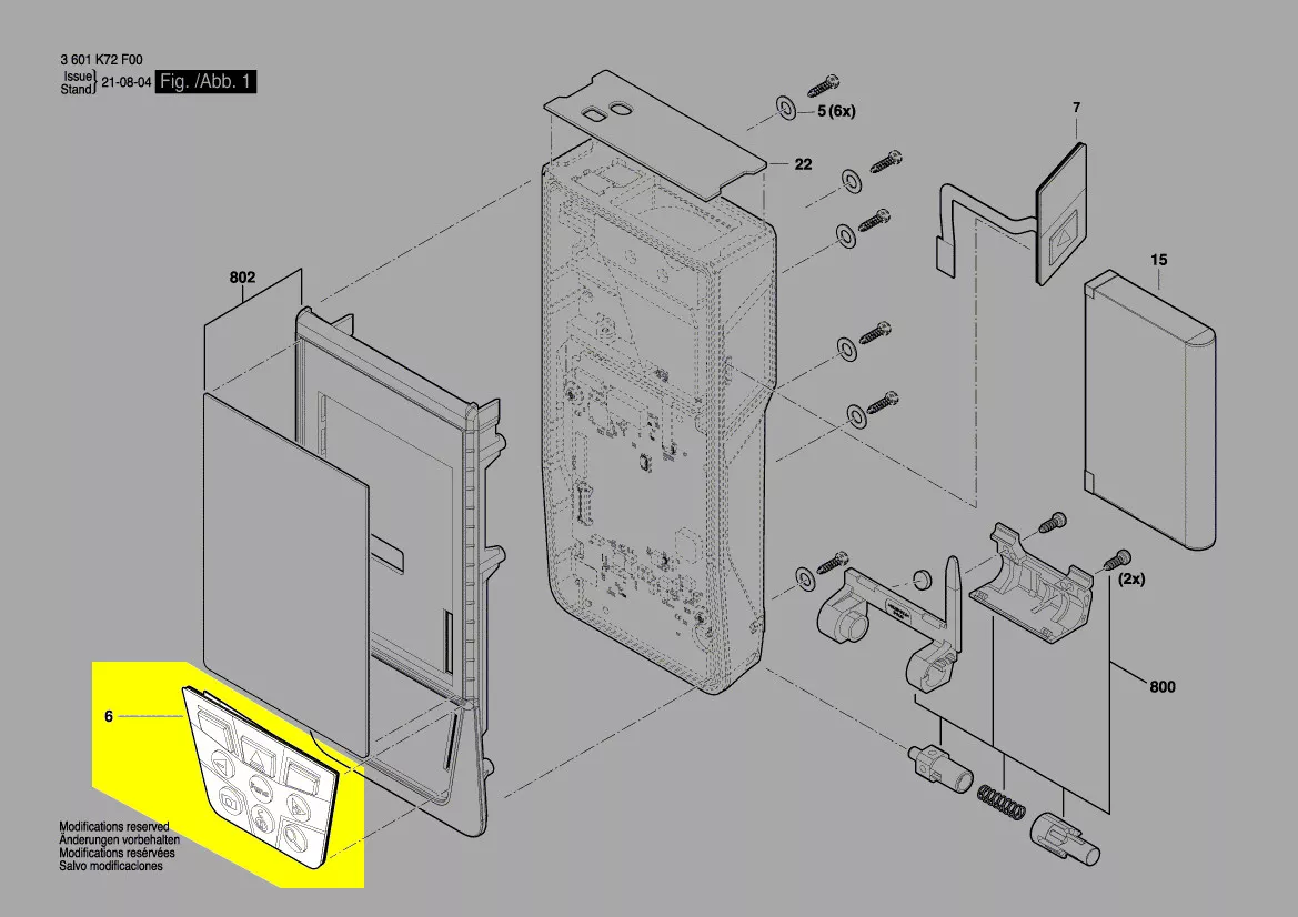 clavier réf. 1 600 A00 H3A Bosch